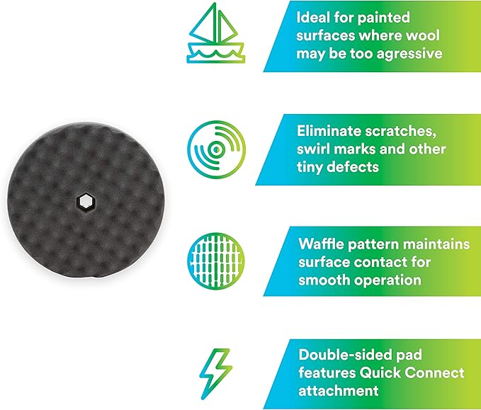 3M Perfect-It Foam Compounding Pad, 05707, 8 in, Hook & Loop Grip, Double-Sided, Polish Pad for Automotive, Professional-Grade Finish