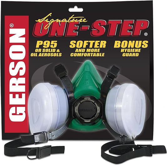 The GERSON NIOSH 8211 One Step Disposable Half Mask Respirator OV/P95 (LARGE)