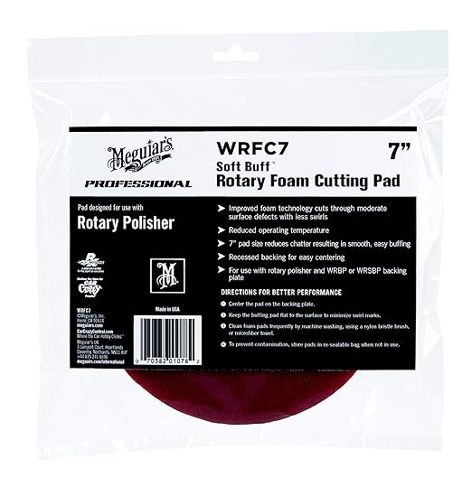 Meguiar's WRFC7 Soft Buff 7" Rotary Foam Cutting Pad - 1 Pad